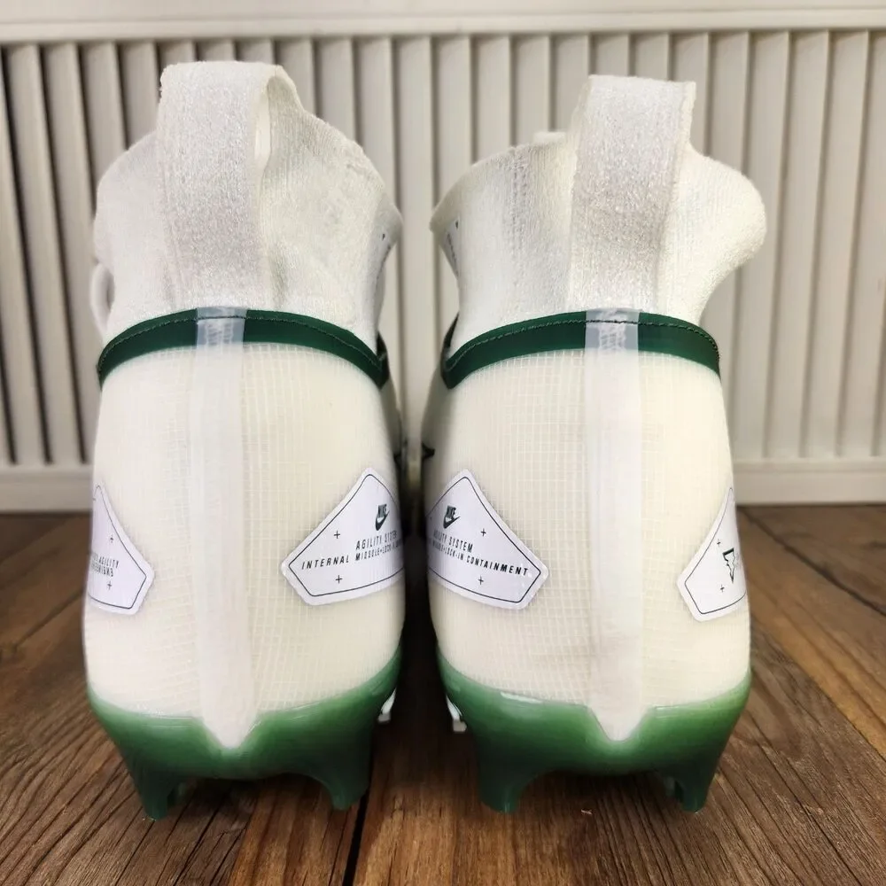 Nike Alpha Menace Elite 3 Mens Size 14 White Green Football Cleats DM1792-103